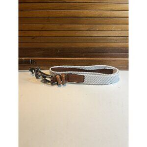 Torino Leather Co. White Weave Belt Size 38